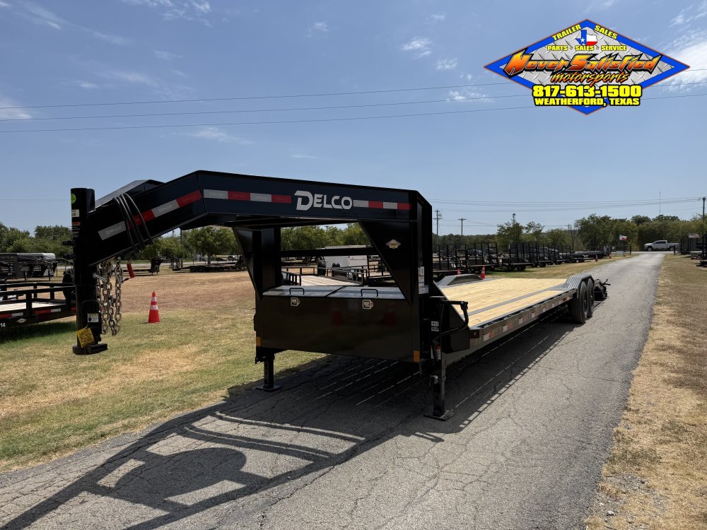 2027 DELCO 102" X 28' + 4' GOOSENECK CAR HAULER WITH MONSTER RAMPS AND SPARE 20K-GVWR 13070#PLC