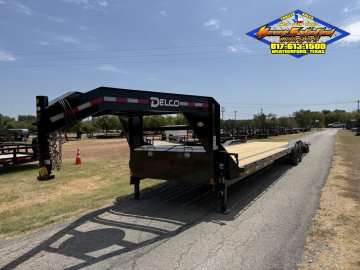 2027 DELCO 102" X 28' + 4' GOOSENECK CAR HAULER WITH MONSTER RAMPS AND SPARE 20K-GVWR 13070#PLC