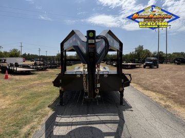 2027 DELCO 102" X 28' + 4' GOOSENECK CAR HAULER WITH MONSTER RAMPS AND SPARE 20K-GVWR 13070#PLC