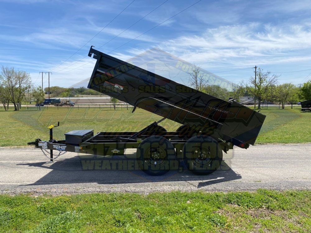 2026 TOP HAT 5' X 10' DUMP TRAILER WITH TARP AND SPARE 7K#GVWR 4815#PLC