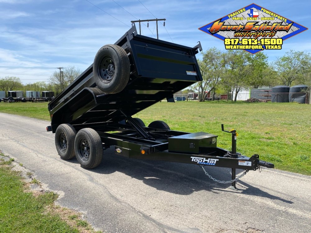 2026 TOP HAT 5' X 10' DUMP TRAILER WITH TARP AND SPARE 7K#GVWR 4815#PLC