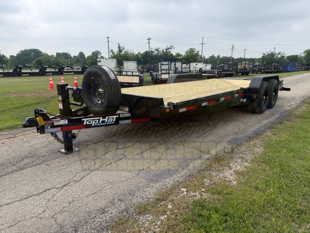 2026 TOP HAT 83" X 24' EQUIPMENT HAULER WITH JUMBO RAMPS AND SPARE, 17.5K#GVWR 11764#PLC