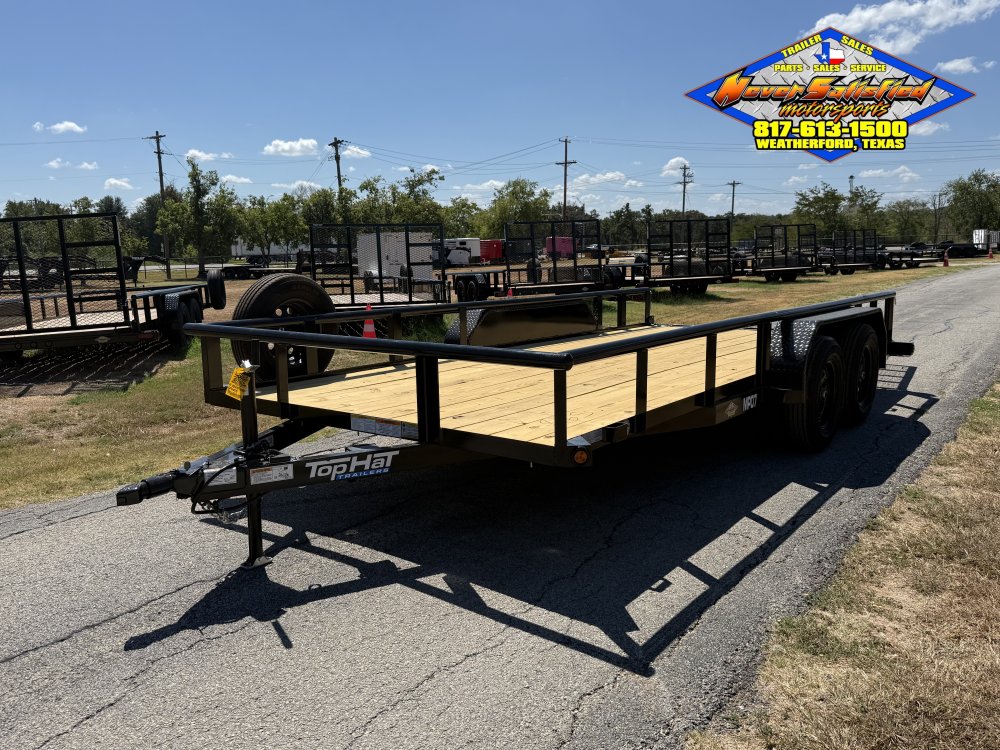 2026 TOP HAT 83" X 16' PIPE TOP UTILITY TRAILER WITH 4' SPRING ASSIST RAMP GATE, SPARE 7,000 GVWR