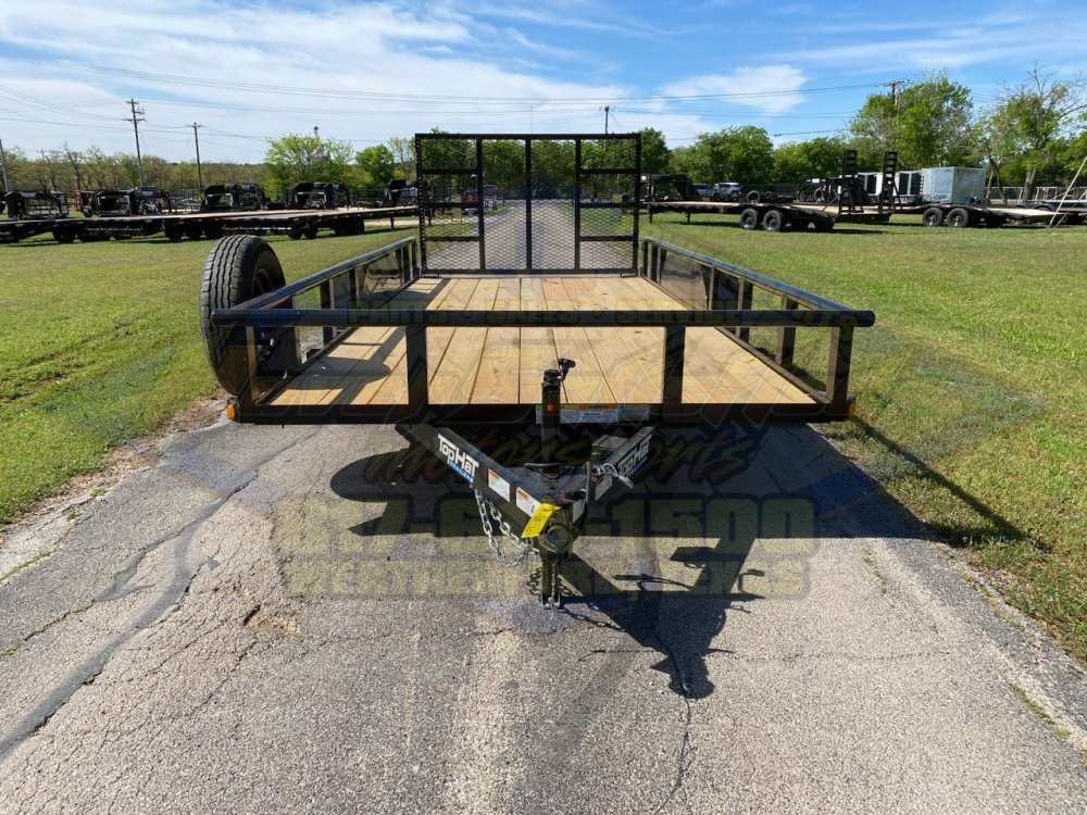 2026 TOP HAT 83" X 16' PIPE TOP UTILITY TRAILER WITH 4' SPRING ASSIST RAMP GATE, SPARE 7,000 GVWR
