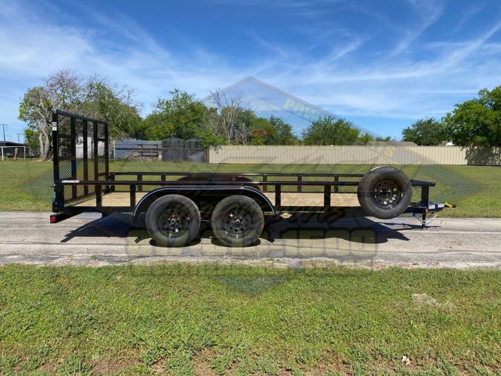 2026 TOP HAT 83" X 16' PIPE TOP UTILITY TRAILER WITH 4' SPRING ASSIST RAMP GATE, SPARE 7,000 GVWR