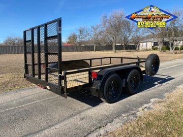 2026 TOP HAT 77" X 12' TANDEM AXLE UTILITY TRAILER W/ RAMP GATE, SPARE 5K-GVWR
