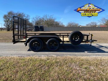 2026 TOP HAT 77" X 12' TANDEM AXLE UTILITY TRAILER W/ RAMP GATE, SPARE 5K-GVWR