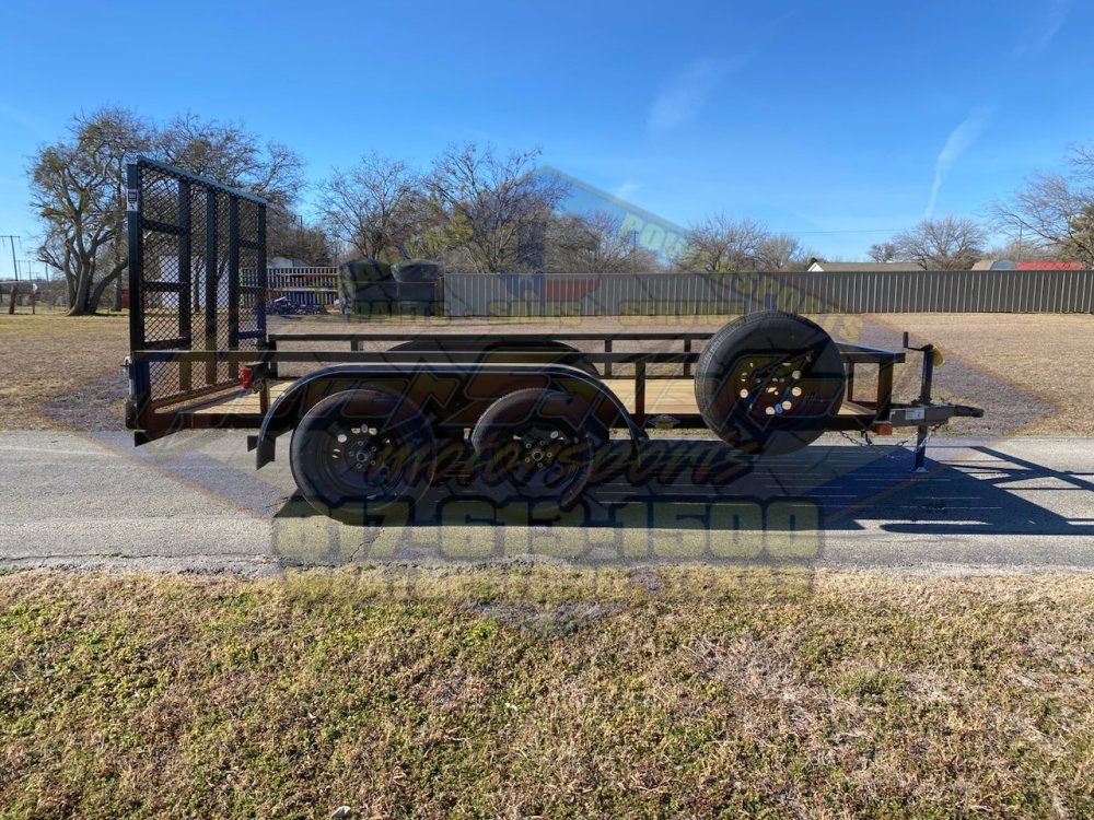 2026 TOP HAT 77" X 12' TANDEM AXLE UTILITY TRAILER W/ RAMP GATE, SPARE 5K-GVWR