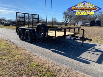 2026 TOP HAT 77" X 12' TANDEM AXLE UTILITY TRAILER W/ RAMP GATE, SPARE 5K-GVWR