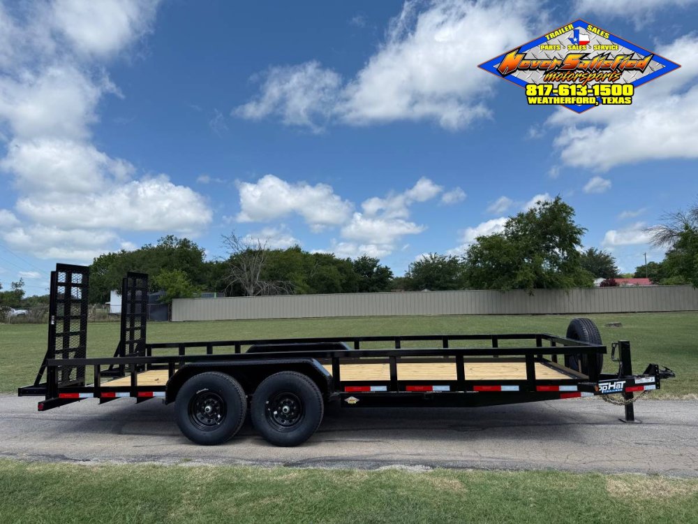2026 TOP HAT 83" X 20' HD SQUARE TOP UTILITY TRAILER 5XM STAND UP RAMPS, SPARE 14,000 GVWR