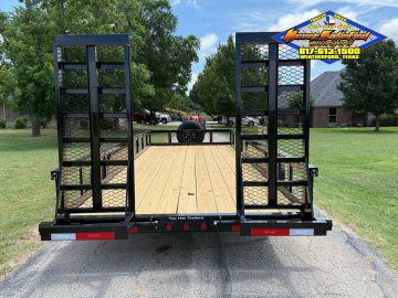 2026 TOP HAT 83" X 20' HD SQUARE TOP UTILITY TRAILER 5XM STAND UP RAMPS, SPARE 14,000 GVWR