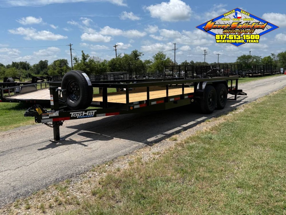 2026 TOP HAT 83" X 20' HD SQUARE TOP UTILITY TRAILER 5XM STAND UP RAMPS, SPARE 14,000 GVWR
