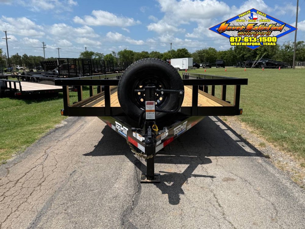 2026 TOP HAT 83" X 20' HD SQUARE TOP UTILITY TRAILER 5XM STAND UP RAMPS, SPARE 14,000 GVWR