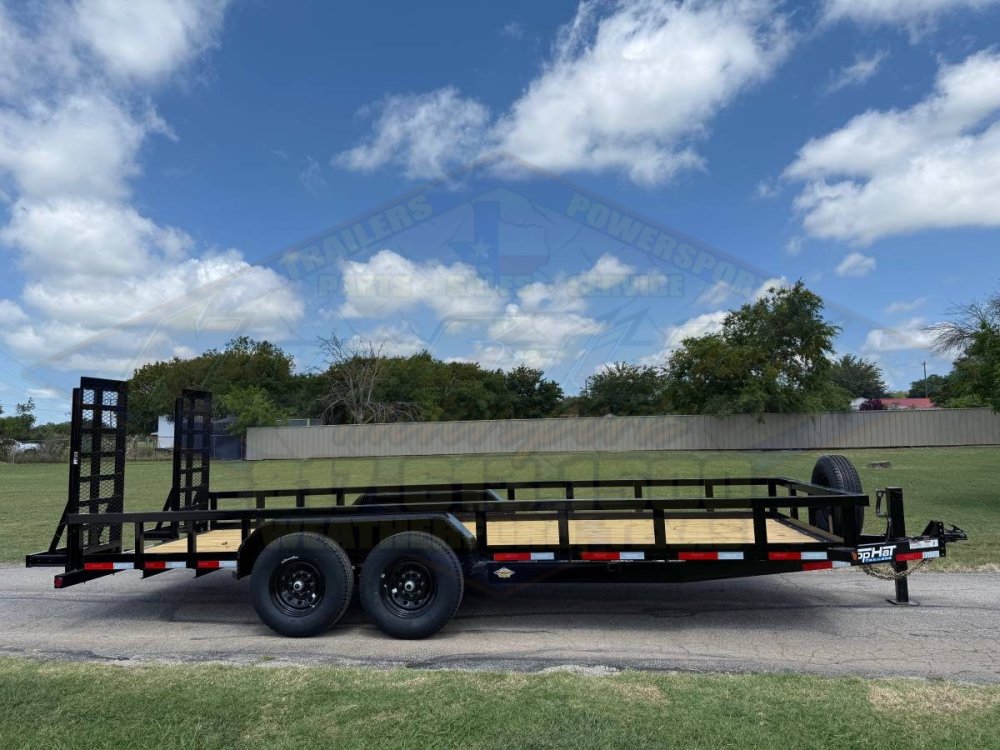 2026 TOP HAT 83" X 20' HD SQUARE TOP UTILITY TRAILER 5XM STAND UP RAMPS, SPARE 14,000 GVWR