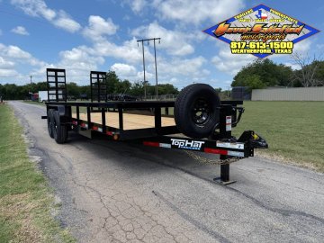 2026 TOP HAT 83" X 20' HD SQUARE TOP UTILITY TRAILER 5XM STAND UP RAMPS, SPARE 14,000 GVWR