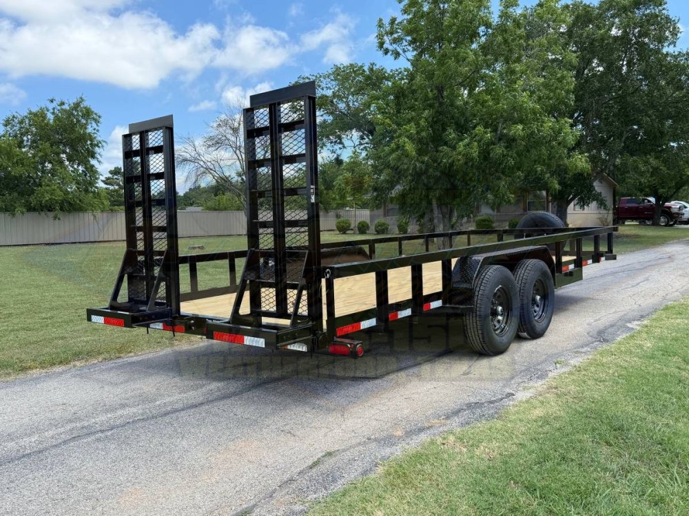 2026 TOP HAT 83" X 20' HD SQUARE TOP UTILITY TRAILER 5XM STAND UP RAMPS, SPARE 14,000 GVWR