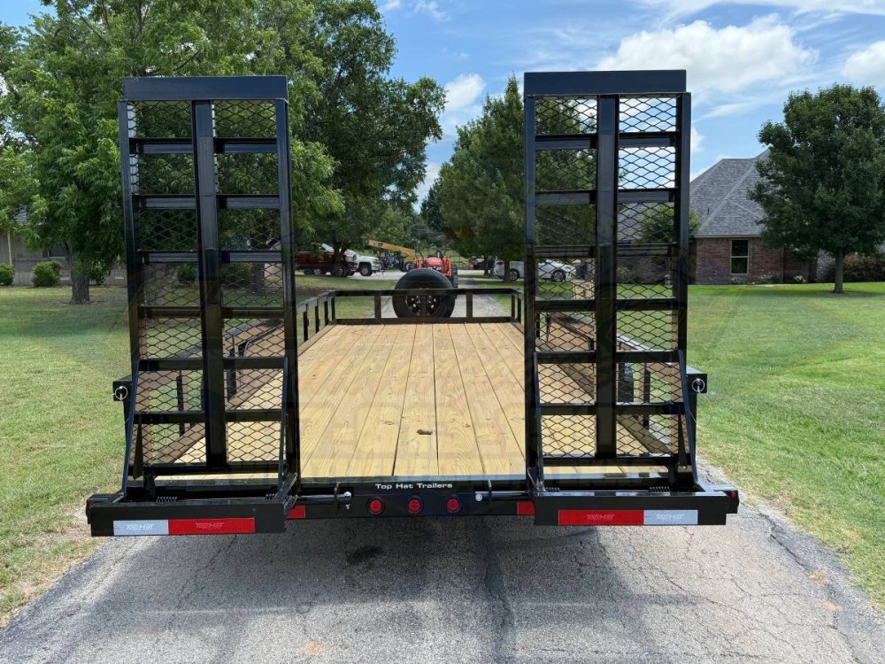 2026 TOP HAT 83" X 20' HD SQUARE TOP UTILITY TRAILER 5XM STAND UP RAMPS, SPARE 14,000 GVWR