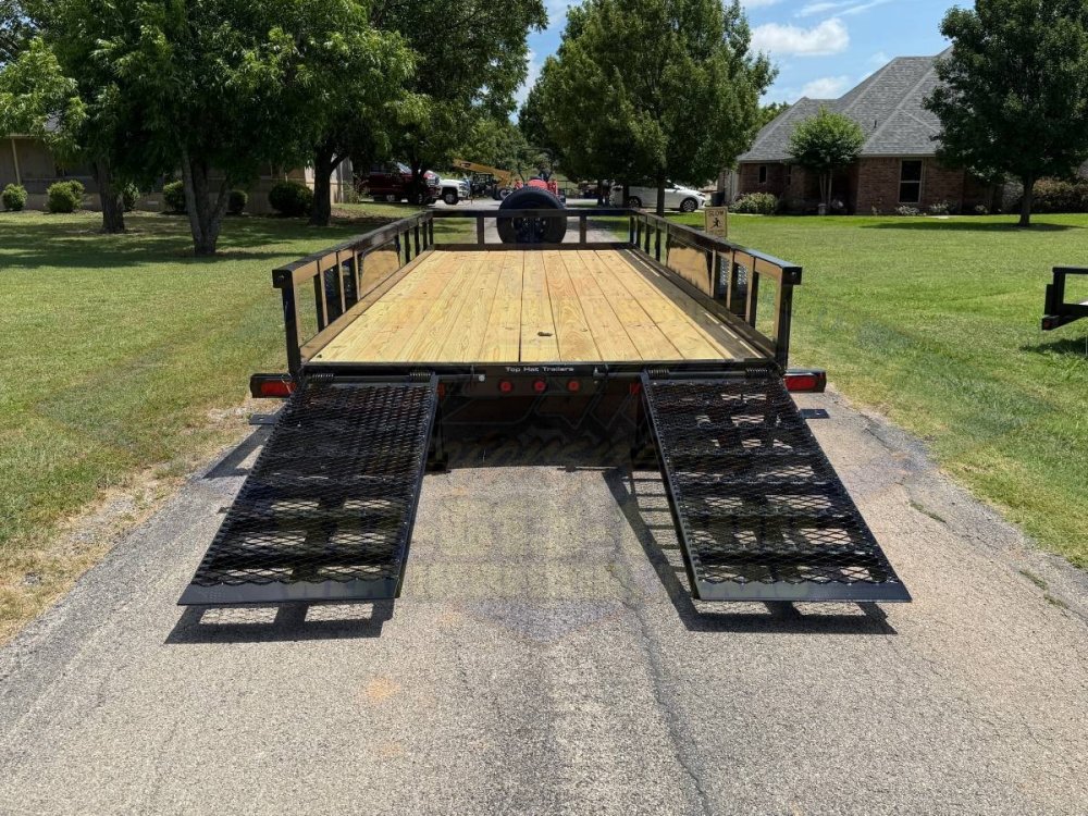 2026 TOP HAT 83" X 20' HD SQUARE TOP UTILITY TRAILER 5XM STAND UP RAMPS, SPARE 14,000 GVWR