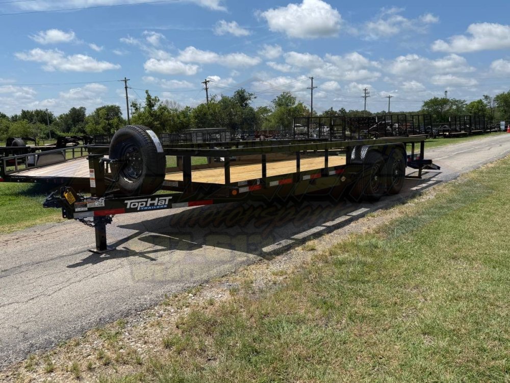 2026 TOP HAT 83" X 20' HD SQUARE TOP UTILITY TRAILER 5XM STAND UP RAMPS, SPARE 14,000 GVWR