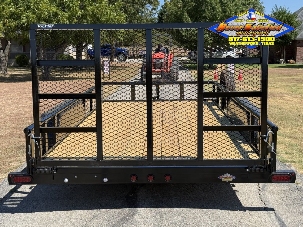 2026 TOP HAT 83" X 16' PIPE TOP UTILITY TRAILER WITH 4' SPRING ASSIST RAMP GATE, SPARE 7,000 GVWR