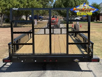 2026 TOP HAT 83" X 16' PIPE TOP UTILITY TRAILER WITH 4' SPRING ASSIST RAMP GATE, SPARE 7,000 GVWR