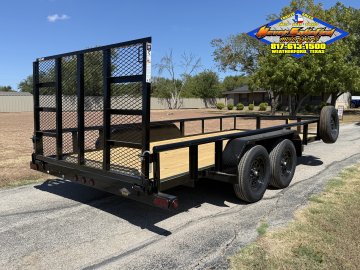 2026 TOP HAT 83" X 16' PIPE TOP UTILITY TRAILER WITH 4' SPRING ASSIST RAMP GATE, SPARE 7,000 GVWR