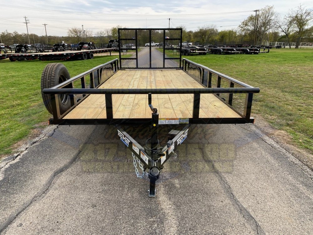 2026 TOP HAT 83" X 18' PIPE TOP UTILITY TRAILER WITH 4' SPRING ASSIST RAMP GATE, SPARE TIRE 7,000 GV