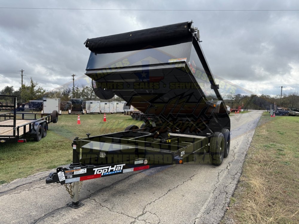 2026 TOP HAT 83" X 14' DUMP TRAILER WITH TARP, RAMPS AND SPARE 14,000 GVWR