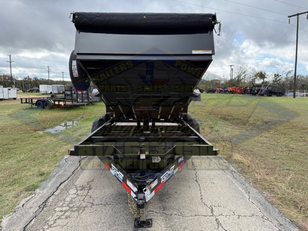 2026 TOP HAT 83" X 14' DUMP TRAILER WITH TARP, RAMPS AND SPARE 14,000 GVWR