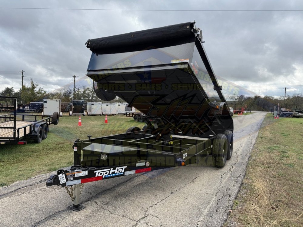 2026 TOP HAT 83" X 14' DUMP TRAILER WITH TARP, RAMPS AND SPARE 14,000 GVWR