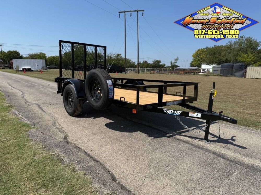 2026 TOP HAT 5' X 10' SINGLE AXLE TRAILER W/ RAMP GATE, SPARE 2,990#GVWR 2180#PLC