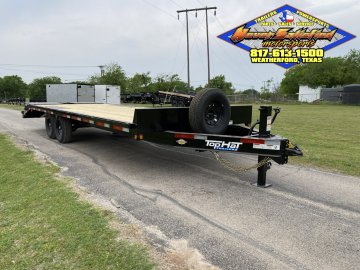 2026 TOP HAT 102" X 24' DECKOVER TRAILER WITH JUMBO RAMPS AND SPARE 14,000 GVWR