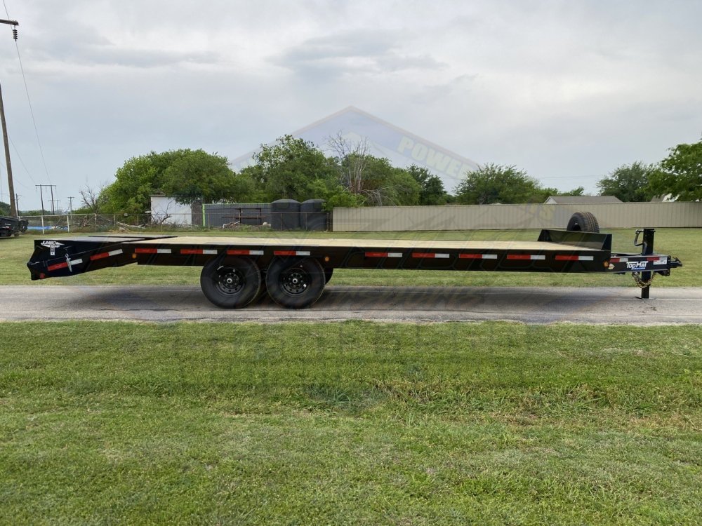 2026 TOP HAT 102" X 24' DECKOVER TRAILER WITH JUMBO RAMPS AND SPARE 14,000 GVWR