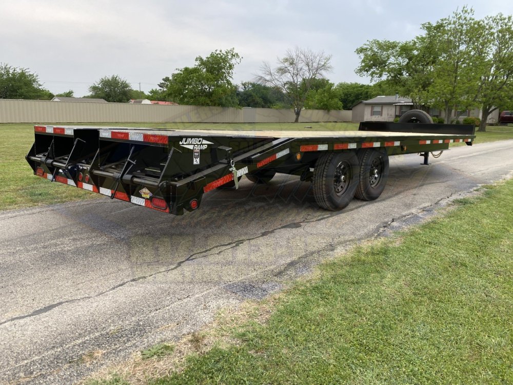 2026 TOP HAT 102" X 24' DECKOVER TRAILER WITH JUMBO RAMPS AND SPARE 14,000 GVWR