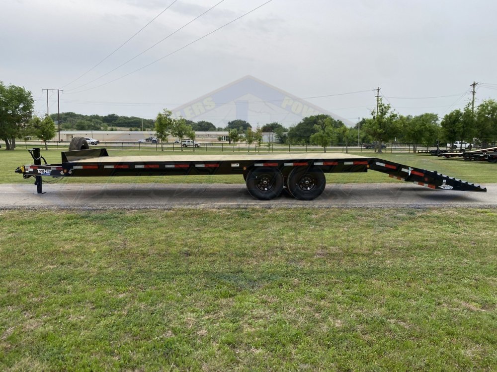 2026 TOP HAT 102" X 24' DECKOVER TRAILER WITH JUMBO RAMPS AND SPARE 14,000 GVWR