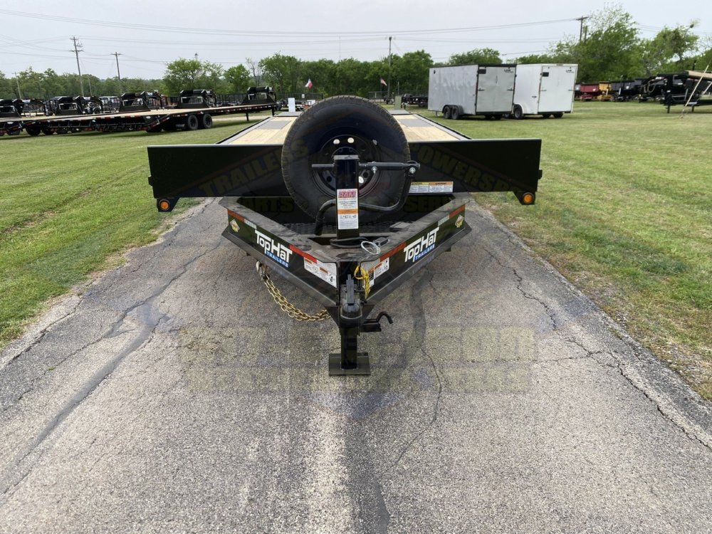 2026 TOP HAT 102" X 24' DECKOVER TRAILER WITH JUMBO RAMPS AND SPARE 14,000 GVWR