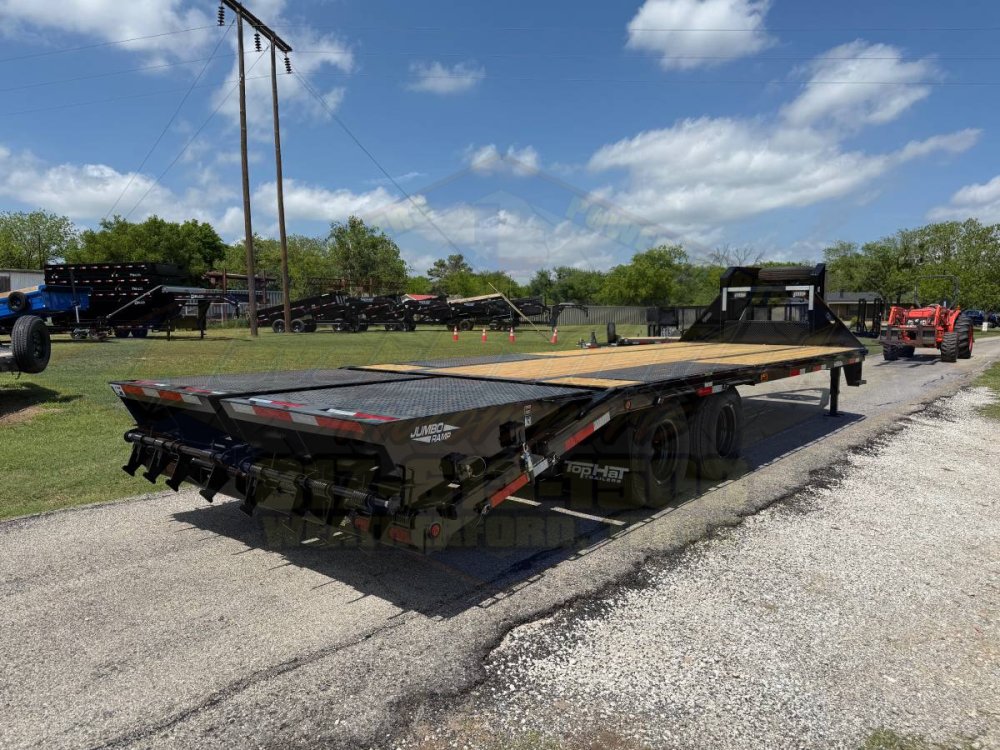 2026 TOP HAT 102" X 20' + 5' GOOSENECK TRAILER WITH JUMBO RAMPS AND SPARE 24,000 GVWR