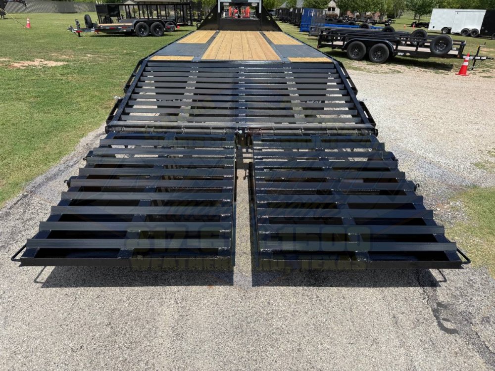 2026 TOP HAT 102" X 20' + 5' GOOSENECK TRAILER WITH JUMBO RAMPS AND SPARE 24,000 GVWR