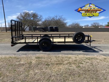 2026 TOP HAT 77" X 14' SINGLE AXLE PIPE TOP UTILITY TRAILER W/ 4' SPRING ASSIST RAMP GATE, SPARE 2,9