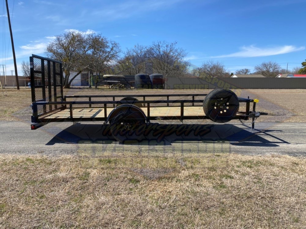 2026 TOP HAT 77" X 14' SINGLE AXLE PIPE TOP UTILITY TRAILER W/ 4' SPRING ASSIST RAMP GATE, SPARE 2,9