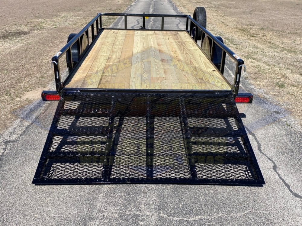 2026 TOP HAT 77" X 14' SINGLE AXLE PIPE TOP UTILITY TRAILER W/ 4' SPRING ASSIST RAMP GATE, SPARE 2,9