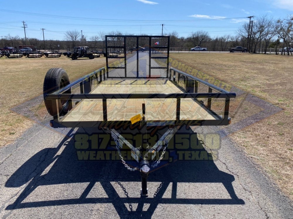 2026 TOP HAT 77" X 14' SINGLE AXLE PIPE TOP UTILITY TRAILER W/ 4' SPRING ASSIST RAMP GATE, SPARE 2,9