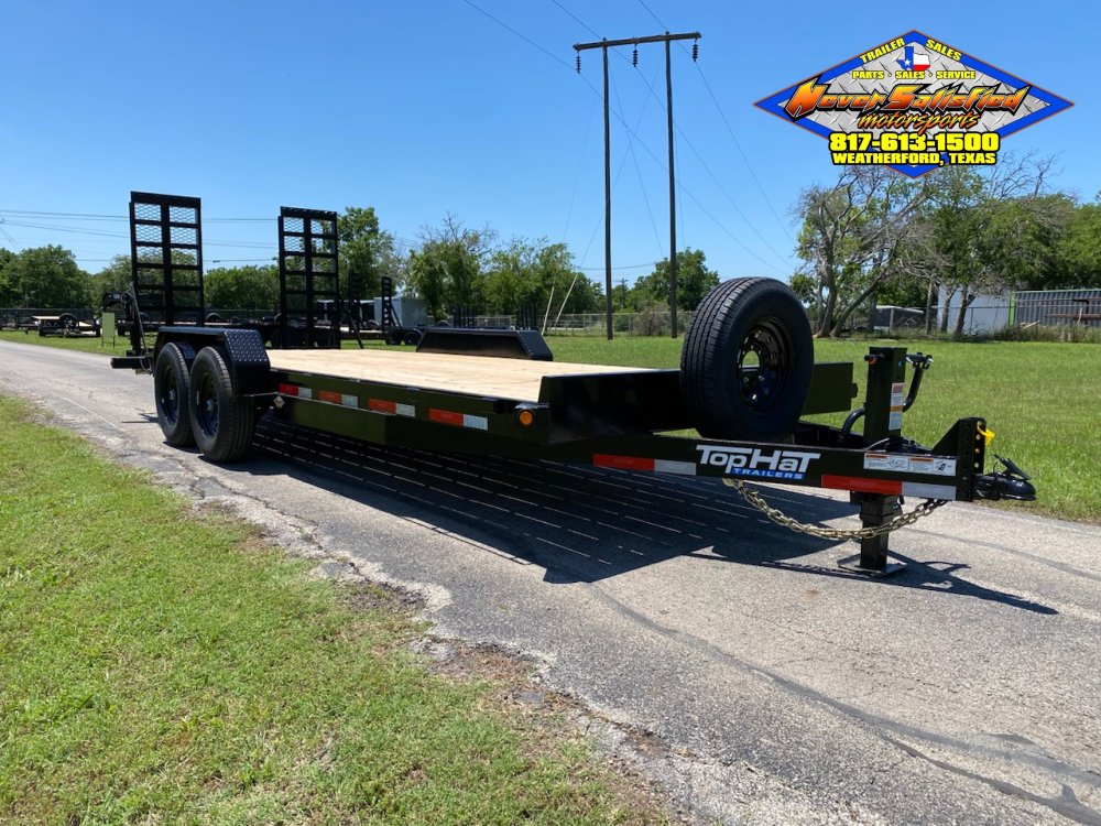2026 TOP HAT 83" X 20' EQUIPMENT HAULER WITH WIDE STAND UP RAMPS AND SPARE, 14K-GVWR
