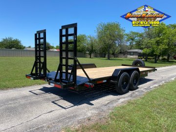 2026 TOP HAT 83" X 20' EQUIPMENT HAULER WITH WIDE STAND UP RAMPS AND SPARE, 14K-GVWR