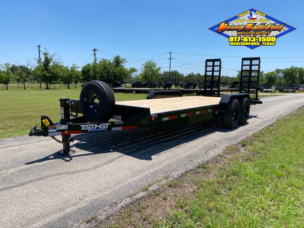 2026 TOP HAT 83" X 20' EQUIPMENT HAULER WITH WIDE STAND UP RAMPS AND SPARE, 14K-GVWR
