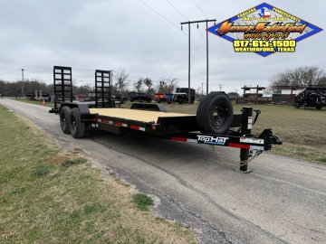 2026 TOP HAT 83" X 20' EQUIPMENT HAULER WITH WIDE STAND UP RAMPS AND SPARE, 14K-GVWR
