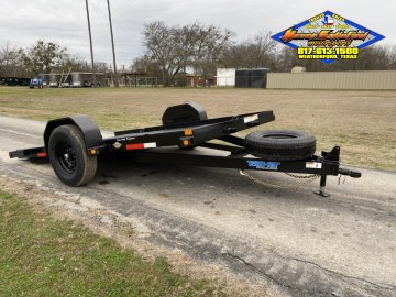 2026 TOP HAT 80" X 12' SINGLE AXLE EQUIPMENT TILT SCISSOR LIFT TRAILER WITH SPARE 7,000 GVWR