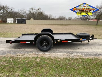2026 TOP HAT 80" X 12' SINGLE AXLE EQUIPMENT TILT SCISSOR LIFT TRAILER WITH SPARE 7,000 GVWR