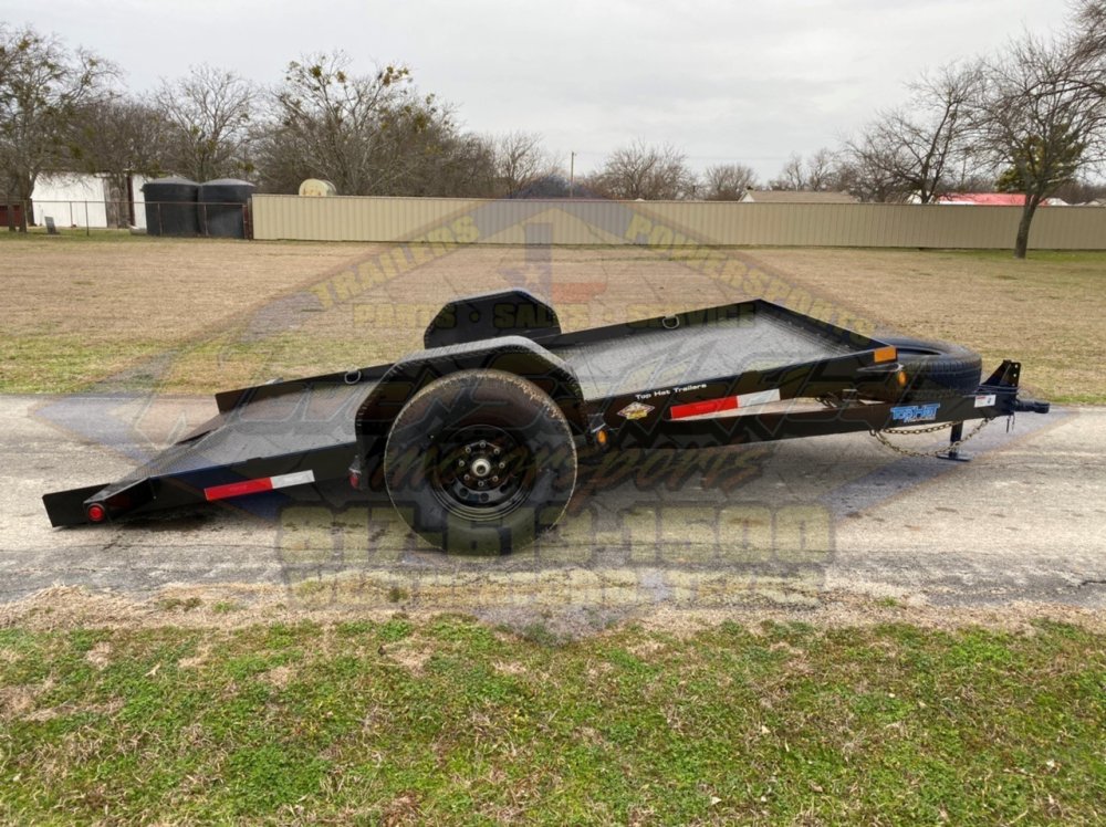 2026 TOP HAT 80" X 12' SINGLE AXLE EQUIPMENT TILT SCISSOR LIFT TRAILER WITH SPARE 7,000 GVWR