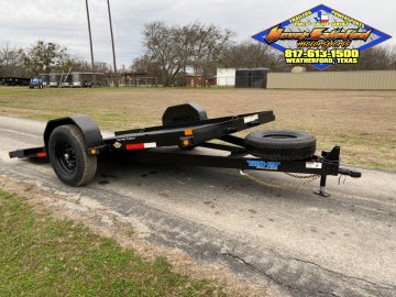 2026 TOP HAT 80" X 12' SINGLE AXLE EQUIPMENT TILT SCISSOR LIFT TRAILER WITH SPARE 7,000 GVWR